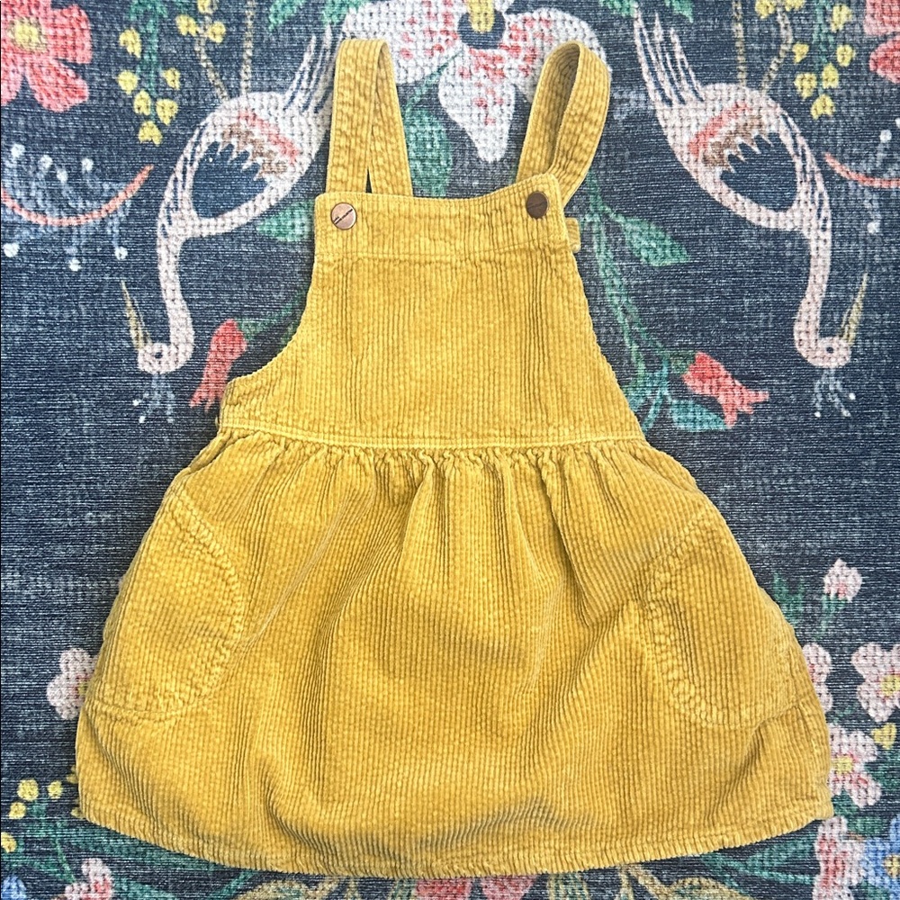 Zara Toddler Gold Corduroy Jumper/Pinafore, Size 2-3 Years
